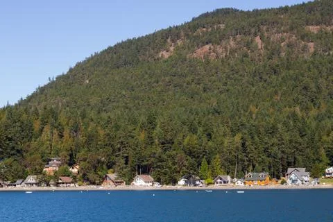 Homes on Island Stock Photos