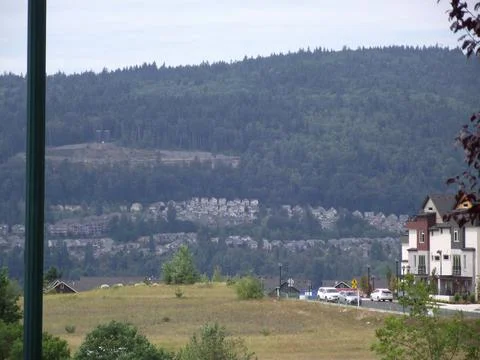 Homes on the mountainside Stock Photos