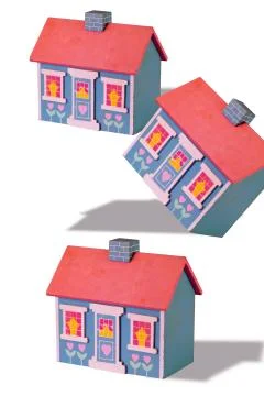 Homes stacked up. Stock Photos