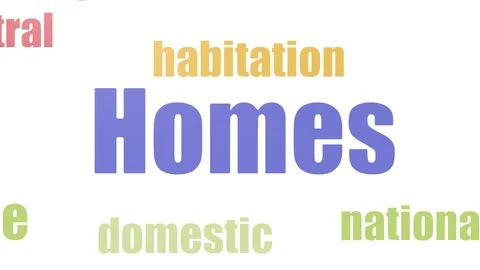 Homes Tag Cloud Animated Isolated Stock Footage 107242610