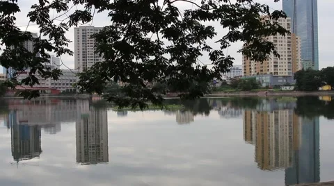 Homes on the water Stock Footage 58627204
