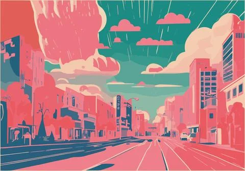 Hometown Retro Design Stock Illustration