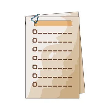 Homework checklist illustration Stock Illustration