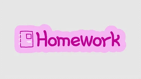 Homework doodle sticker animation Stock Footage 332344869