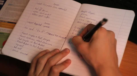 Homework from English Stock Footage 42180135