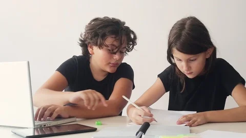 Homework Stock Footage 94248749