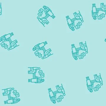 Homework help primary school line seamless pattern Stock Illustration