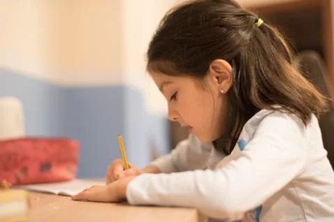 Homework at home Stock Photos