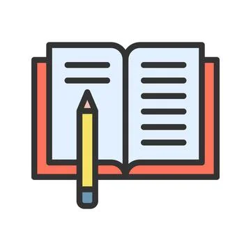 Homework icon vector image. Stock Illustration