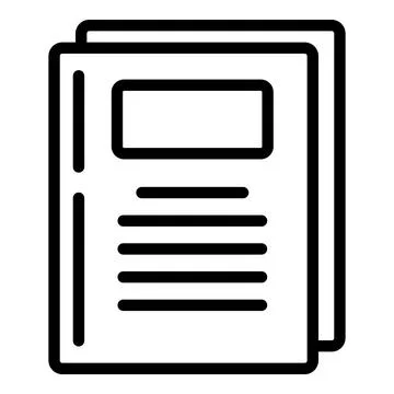 Homework notebook icon outline vector. Kid school Ilustração Stock