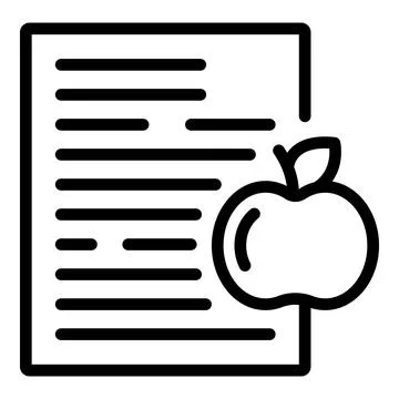 Homework paper icon outline vector. Child help Stockillustratie
