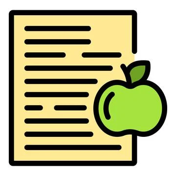 Homework paper icon vector flat Stock Illustration