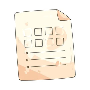 Homework sheet Stock Illustration