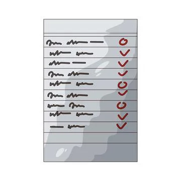 Homework sheet illustration Stock Illustration