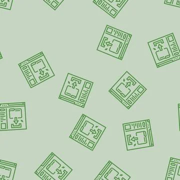 Homework submission online learning platform line seamless pattern Stock Illustration