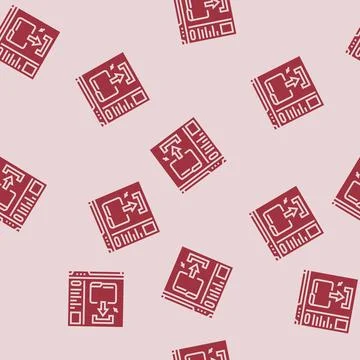 Homework submission online learning platform glyph seamless pattern Stock-Illustration