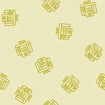 Homework submission online learning platform line vector seamless pattern 스톡 일러스트