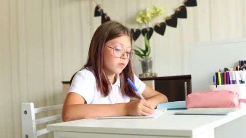 Homework Time: Focused Learning Stock Footage 297860144