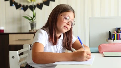 Homework Time: Focused Learning Stock Footage 297860243