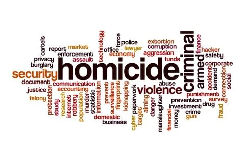 Homicide cloud concept Stock Illustration