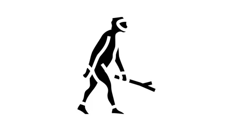 Homo erectus human evolution glyph icon animation Stock Footage 326155541