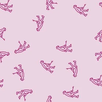 Homo erectus human evolution line seamless pattern 스톡 일러스트