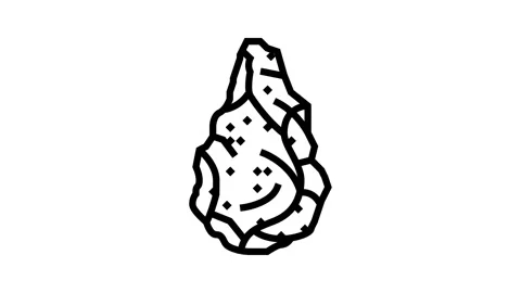 Homo habilis tool human evolution line icon animation Stock Footage 326134018