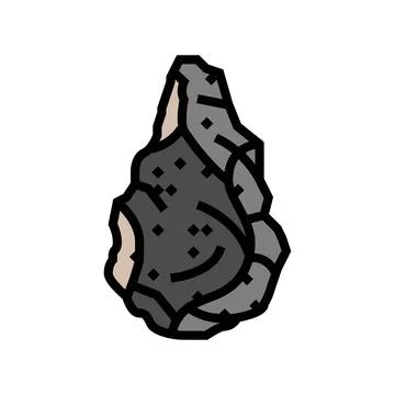 Homo habilis tool human evolution color icon vector illustration 스톡 일러스트