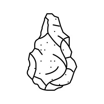 Homo habilis tool human evolution line icon vector illustration Illustrazione stock