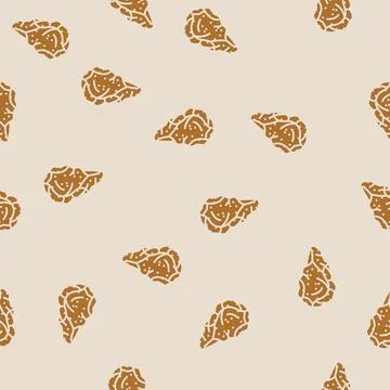 Homo habilis tool human evolution glyph seamless pattern Stock Illustration