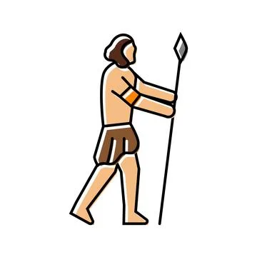 Homo sapiens human evolution color icon vector illustration Stock Illustration