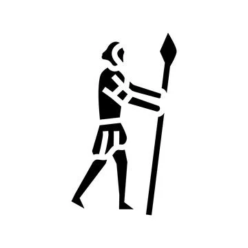 Homo sapiens human evolution glyph icon vector illustration Illustrazione stock