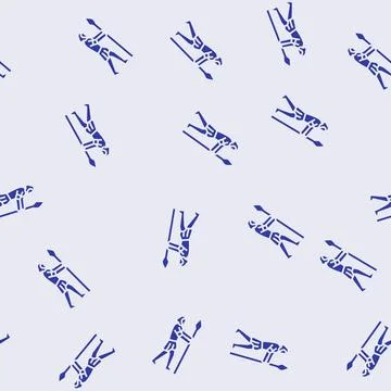 Homo sapiens human evolution glyph seamless pattern Stock Illustration