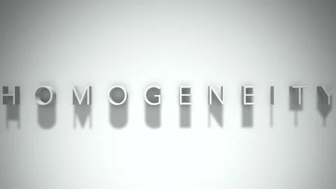 Homogeneity 3D title animation with shadows on a white background Stock Footage 296516364