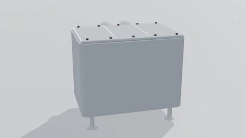 Homogeniser food processing 3d loop white background 3D animation seamless loop Stock Footage 341849325