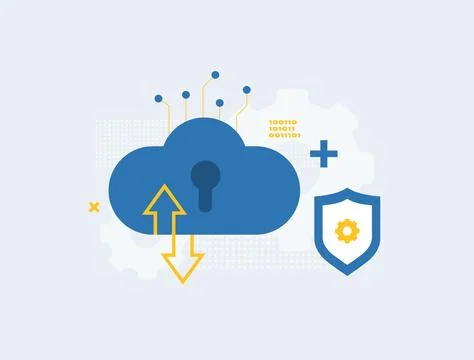 Homomorphic encryption AI concept - machine learning on encrypted data without Illustrazione stock