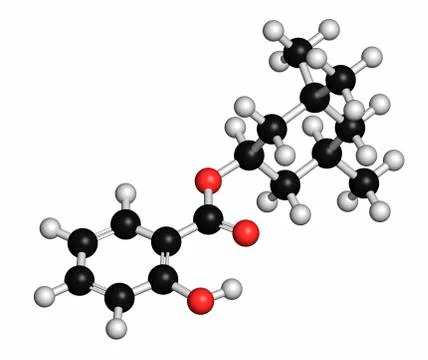 Homosalate sunscreen molecule Stock Illustration