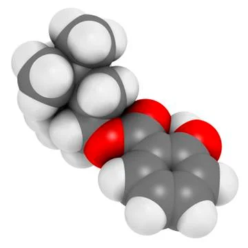 Homosalate sunscreen molecule Stock Illustration