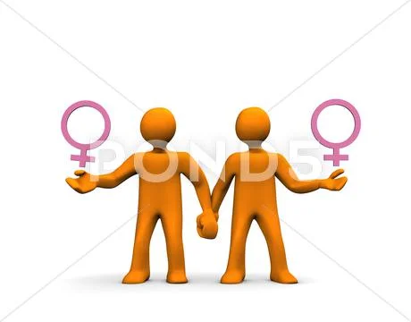 Homosexual lesbian Stock Illustration