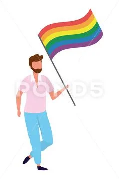 Homosexual proud cartoon Stock Illustration