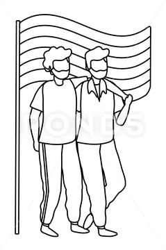 Homosexual proud cartoon Stock Illustration