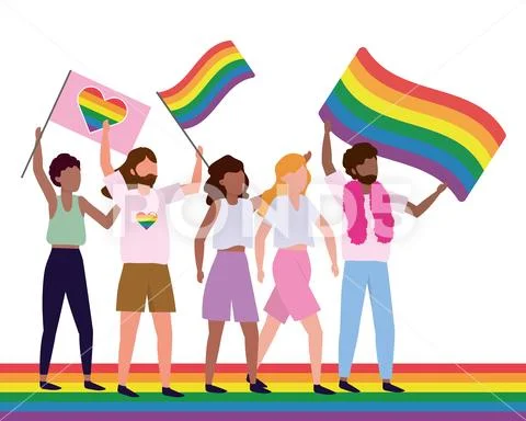 Homosexual proud cartoon Stock Illustration