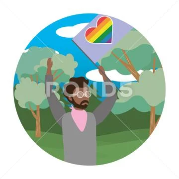 Homosexual proud cartoon Stock Illustration