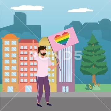 Homosexual proud cartoon Stock Illustration
