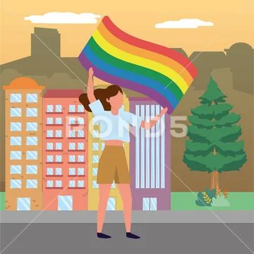 Homosexual proud cartoon Stock Illustration