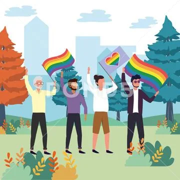 Homosexual proud cartoon Stock Illustration