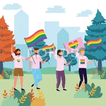 Homosexual proud cartoon Stock Illustration