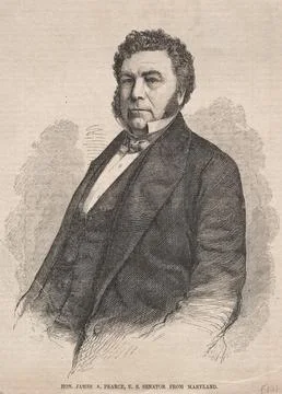 Hon. James A. Pearce, U. S. Senator from Maryland, 1859. Winslow Homer (Ame.. Stock Illustration