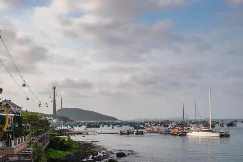 Hon Thom Cable Car and Fishing Harbor in Phu Quoc Vietnam Photos