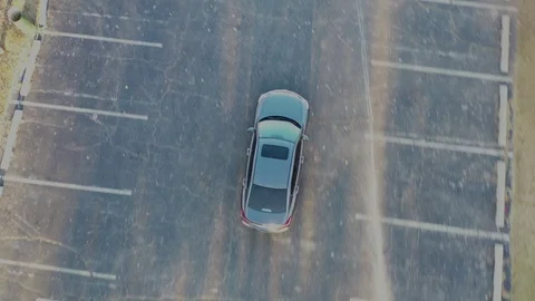 Honda Car Driving EagleView Stock Footage 99612693